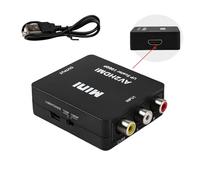 Gamer Gear RCA to HDMI Adapter, AV to HDMI Converter with 1080P Output, Compatible with PS1, PS2, Wii, SNES, N64, Xbox, DVD, VHS, VCR, Supports PAL/NTSC - USB Power Cable Included