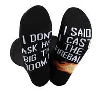 Gamer Gift Dragons Dice Socks I Didn't Ask How Big The Room Is I Said I Cast Fireball Novelty Socks (UK, Alpha, One Size, Regular, Regular, THE FIREBALL UK)