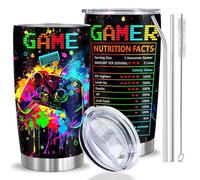 Gamer Gifts, Gifts for Gamers, Cool Gamer Present for Men Teenage Teen Boys Boyfriend, Gaming Mugs Stuff, Video Games Party Favors, The Game Men Boy Birthday Room Decor Stainless Steel Tumbler 20oz