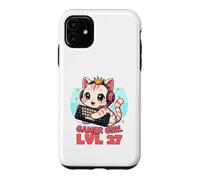 Gamer Girl Cute Cat Gaming 27th Birthday Saying Case for iPhone 11