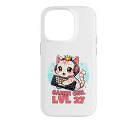 Gamer Girl Cute Cat Gaming 27th Birthday Saying Case for iPhone 14 Pro