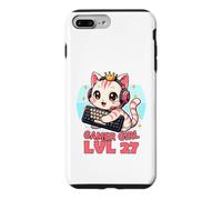 Gamer Girl Cute Cat Gaming 27th Birthday Saying Case for iPhone 7 Plus/8 Plus