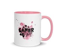 Gamer Girl - Girls Gamer Gaming Gifts Present Idea Teenager Teen Nerdy Video Game Controller Gadget Birthday Christmas Ceramic Tea Coffee Cup Pink Handle Prime