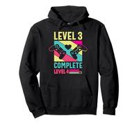 Gamer Girl Level 3 Complete Vintage 3rd Wedding Anniversary Pullover Hoodie