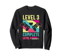 Gamer Girl Level 3 Complete Vintage 3rd Wedding Anniversary Sweatshirt