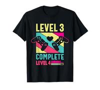 Gamer Girl Level 3 Complete Vintage 3rd Wedding Anniversary T-Shirt
