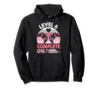 Gamer Girl Level 6 Complete 6 Funny 6th Wedding Anniversary Pullover Hoodie