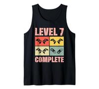 Gamer Girl Level 7 Complete 7 Funny 7th Wedding Anniversary Tank Top