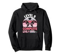 Gamer Girl Level 8 Complete 8 Funny 8th Wedding Anniversary Pullover Hoodie