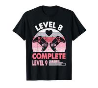 Gamer Girl Level 8 Complete 8 Funny 8th Wedding Anniversary T-Shirt