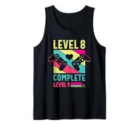 Gamer Girl Level 8 Complete 8 Funny 8th Wedding Anniversary Tank Top