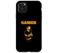 Gamer Guy Holding a Gold Video Game Controller Mens Gaming Case for iPhone 11 Pro Max