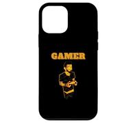Gamer Guy Holding a Gold Video Game Controller Mens Gaming Case for iPhone 12 mini