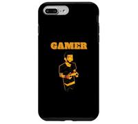 Gamer Guy Holding a Gold Video Game Controller Mens Gaming Case for iPhone 7 Plus/8 Plus