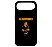 Gamer Guy Holding a Gold Video Game Controller Mens Gaming Case for iPhone Air
