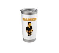 Gamer Guy Holding a Gold Video Game Controller Mens Gaming Stainless Steel Insulated Tumbler