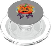 Gamer Halloween Retro Style Pumpkin Jack O Lantern Kids Boys PopSockets PopGrip for MagSafe