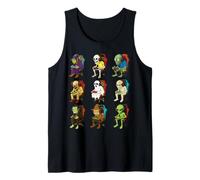 Gamer Halloween Zombie Skeleton Witch Alien Scarecrow Gaming Tank Top