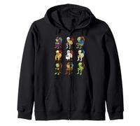 Gamer Halloween Zombie Skeleton Witch Alien Scarecrow Gaming Zip Hoodie