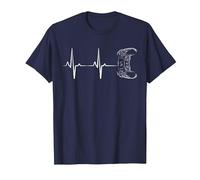 Gamer Heartbeat Controller for Nerd Multiplayer Gaming T-Shirt, Men, Navy Blue, Small