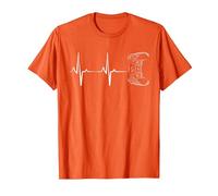 Gamer Heartbeat Controller for Nerd Multiplayer Gaming T-Shirt, Men, Orange, Small