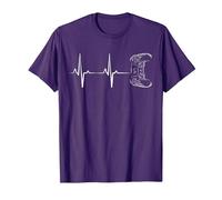 Gamer Heartbeat Controller for Nerd Multiplayer Gaming T-Shirt, Men, Purple, Small