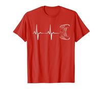 Gamer Heartbeat Controller for Nerd Multiplayer Gaming T-Shirt, Men, Red, Small