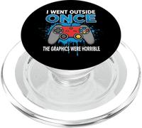 Gamer I Went Outside Once The Graphics Were Horrible Gaming PopSockets PopGrip for MagSafe