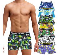 Gamer Kids Boxer Trunks - 7 Pack - Days of the Week Gaming-Themed Designs - Fun Retro Style Underwear - 95% Cotton, 5% Elastane - Size 11-12 Years