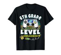 Gamer Kids Sixth Grade Level Unlocked Back to School Game T-Shirt