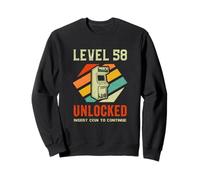 Gamer Level 58 Unlocked 58th Birthday Sweatshirt