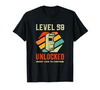 Gamer Level 59 Unlocked 59th Birthday T-Shirt