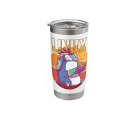 Gamer Linux Root Cool Penguin Nerd Game Programmer Stainless Steel Insulated Tumbler