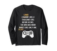 Gamer Lives A Thousand Lives Gaming Quote Long Sleeve T-Shirt