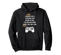Gamer Lives A Thousand Lives Gaming Quote Pullover Hoodie
