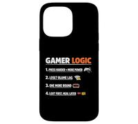 Gamer Logic Funny Saying Video Game Sarcastic Rules Humor Case for iPhone 14 Pro Max