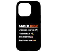 Gamer Logic Funny Saying Video Game Sarcastic Rules Humor Case for iPhone 15 Pro