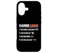 Gamer Logic Funny Saying Video Game Sarcastic Rules Humor Case for iPhone 17