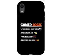 Gamer Logic Funny Saying Video Game Sarcastic Rules Humor Case for iPhone XR