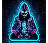 Gamer Neon Sign Anime Joker Neon Lights LED Gaming Sign for Wall Neonlamp USB Dimmable for Game Zone Man Cave Boys' Room Playroom Gifts for Men