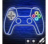 Gamer Neon Sign, Gamepad Shaped LED Neon Sign for Gamer Room Decor, Gaming Neon Sign for Boys Room Decor, Neon Gaming Sign for Gaming Wall Decor, USB Powered Gamer Gifts for Teens, Boys, Kids