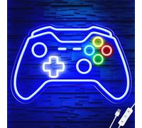 Gamer Neon Sign, Gaming Neon Sign for Gamer Room Decor, Adjust Brightness Gaming Lights for Wall, Gaming Decor for Boys Bedroom and Video Game Room