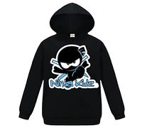 Gamer Ninjas Merch Cool Black Hoodie Cotton Jumper Kids Boys Girl Top
