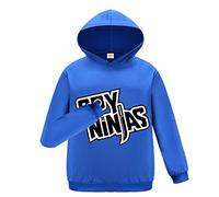 Gamer Ninjas Merch Cool Black Hoodie Cotton Jumper Kids Boys Girl Top (Blue,3-4 Years,3 Years,4 Years)