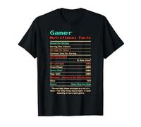 Gamer Nutrition Facts Retro Gift Idea For Video Game Player T-Shirt