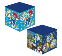 GAMER Officially Licensed Storage Boxes | 2 pack Foldable Storage Cubes Design | Perfect For Organising Children's Room, Kids Playroom (Sonic Speed Design)