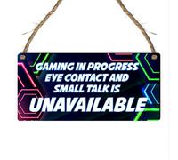 Gamer Plaque - Gaming Themed Bedroom Decor | Perfect Gamer Gift for Boys, Xbox & PlayStation Enthusiasts | Ideal Gaming Dad Gift | Game Room Sign & Wall Decor (Small: 19 cm (H) × 9 cm (W))