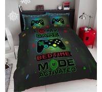 T&A Textiles and Hosiery Ltd Children Gamer Gaming Duvet Quilt Cover Boys Kids Game Bedding Set Luxury Single, Green