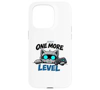 Gamer Robot Cat Video Game Just One More Level Gaming Case for iPhone 15 Pro