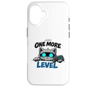 Gamer Robot Cat Video Game Just One More Level Gaming Case for iPhone 16